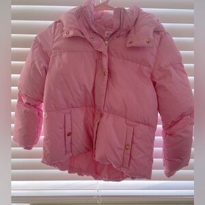 New H&M Girls Pink Puffer Coat Jacket /girl size 7-8